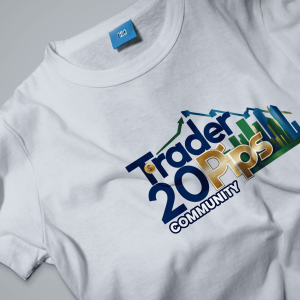 T-shirt Trader 20 Pips White Futuristic