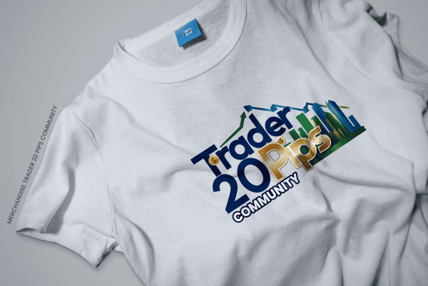T-shirt Trader 20 Pips White Futuristic
